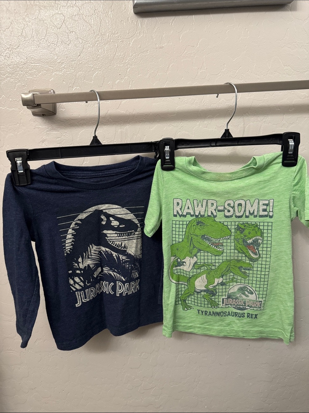 jumping beans Navy & Bright Green Dino Tee Set